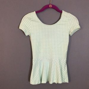 Checkered peplum top from H&M (XS)